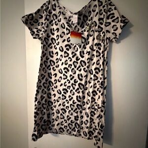 DISNEY Leopard Print T-shirt Dress
